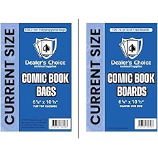 Gemini Premium Comic Book Bags and Boards | Current Size (6 7/8" x 10 1/2" Bags, 6 3/4" x 10 1/2" Boards) | 2-mil Polypropyle