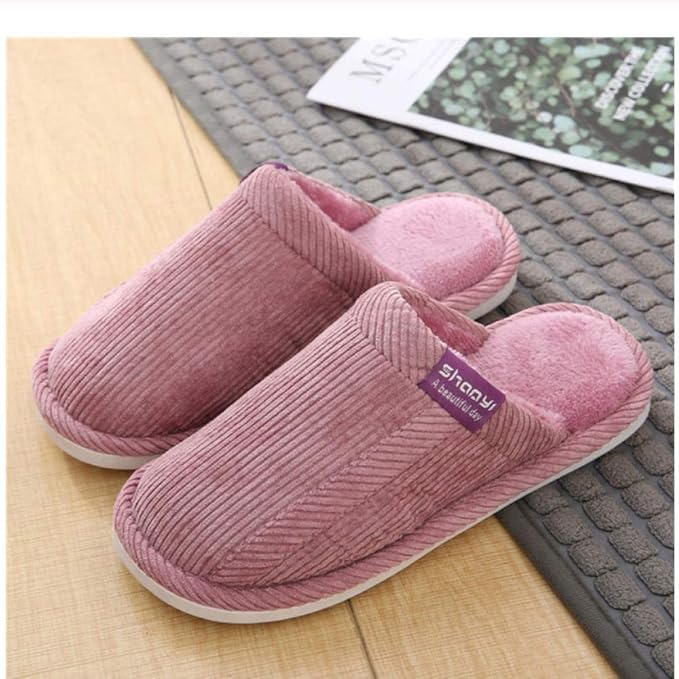 Qthxqa Frauen Hausschuhe Winter Kausalen Hause Schuhe Frau Warme Nahplattform Weibliche Mode Flache Plus Grosse Neue 2019 Purple 9 5 Amazon De Bekleidung