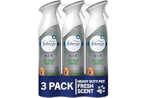 Febreze Air Mist Air Freshener Spray, Odor-Fighting Room Spray, Air Fresheners for Home and Bathroom and Kitchen, Aerosol Can, HD Pet Odor Fighter Scent, 8.8oz, 3 Count
