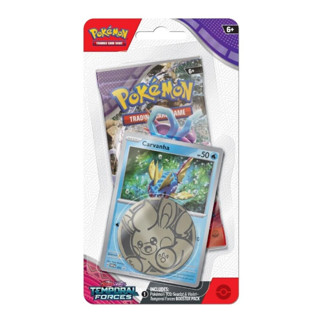 Pokemon TCG: Scarlet & Violet - Temporal Forces Carvanha Blister Pack (1 Pack)