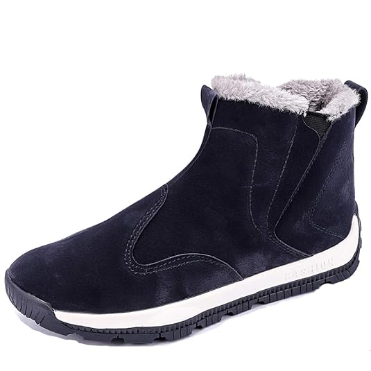 NASONBERG Herren High-Top Sneakers Wasserdichte Warm Gefütterte Winterschuhe Stiefel für Männer Gr.39-48