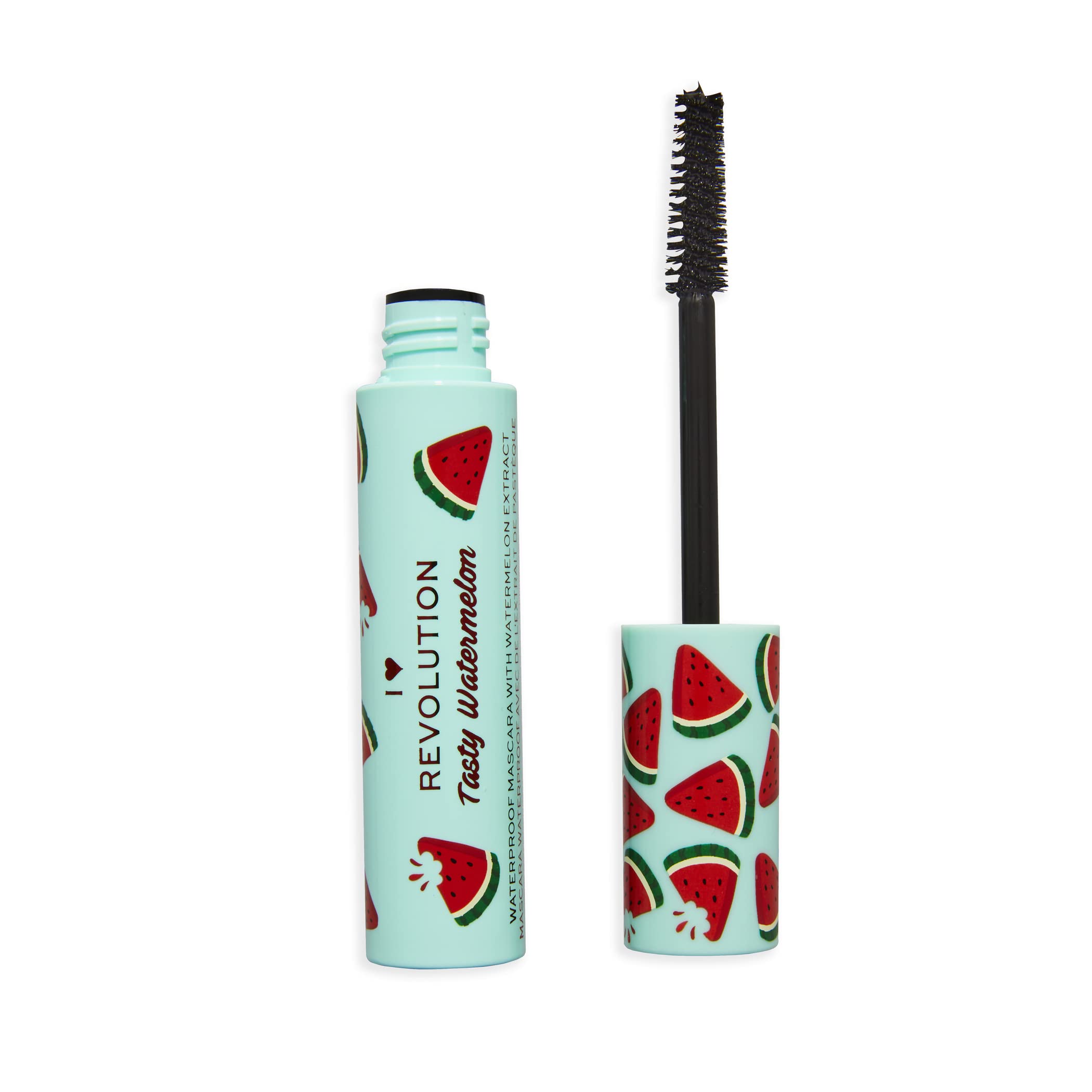 I Heart Revolution Tasty Watermelon Waterproof Mascara, Ultra-Thin Pen Design, Ultimate Volume, Black