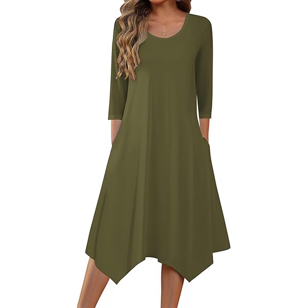 Tanst Sky Casual Dresses for Women Knee Length