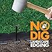 EasyFlex Decorative No-Dig Landscape Edging with Anchoring Spikes, 2.5 in. Tall Scalloped Top Garden Border, 40 Foot Kit, Black (3210-40C-4)