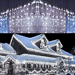 Toodour Icicle Christmas Lights, 432 LED 35.4ft 8