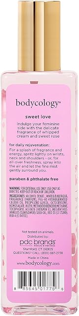 Bodycology Sweet Love Fragrance Mist 8oz Women Whipped Cream Rose Not Tested On view 3
