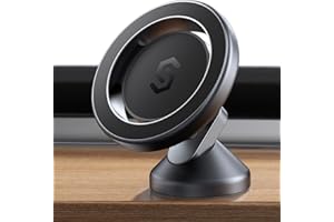 SYNCWIRE for MagSafe Car Mount - 360 Rotation Magnetic Phone Holder for Car Dashboard, Strong Magnets Car Phone Holder Mount Compatible iPhone 16 Pro Max 15 14 13 12,Samsung - MagSafe Car Accessories
