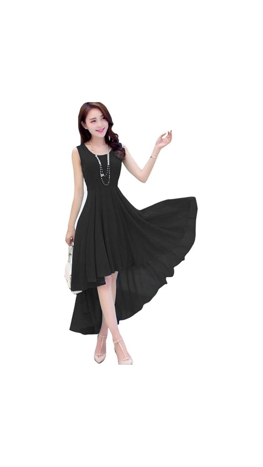 varibha women's georgette a-line dress