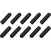 MECCANIXITY 10Pcs Heat Shrink End Cap 8mm ID x 30mm l 1.5:1 Ratio Waterproof Electrical Wire Wrap Heat Shrink Tubing Caps Lined Sealed for Wire Cable, Black