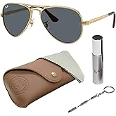 Ray-Ban RB3925 AVIATOR MAX Pilot Shaped Sunglasses for Men & Women with Official RAYBAN Eyewear Kit – Classic Timeless Design