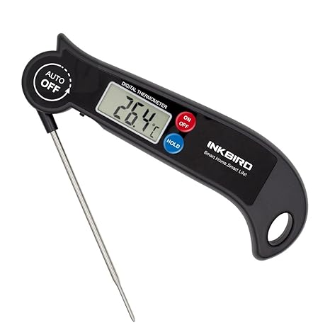 Inkbird Digitale Faltbare Räucherthermometer Temperaturfühlern Magneten Kochthermometer Thermometer für Milch Fleisch Kochen,