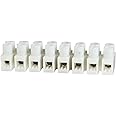 ASI MY8HW-1.2-8.0-8P Euro Style Terminal Strip Panel Mount, 8 Position, 8 mm Pitch, 20 Amp, 600V, 20 - 12 AWG, White Nylon, Horizontal Wire Entry (Pack of 25)