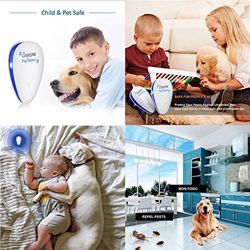 Ultrasonic Pest Repeller, Cosyzone 6 Pack Electronic Pest Control Repellent Plug In for Insect, Mice, Rats, Spiders, Fleas, Roaches, Bed Bugs, Mosquitoes, Eco-Friendly, Human & Pet Safe - Thumbnail 6