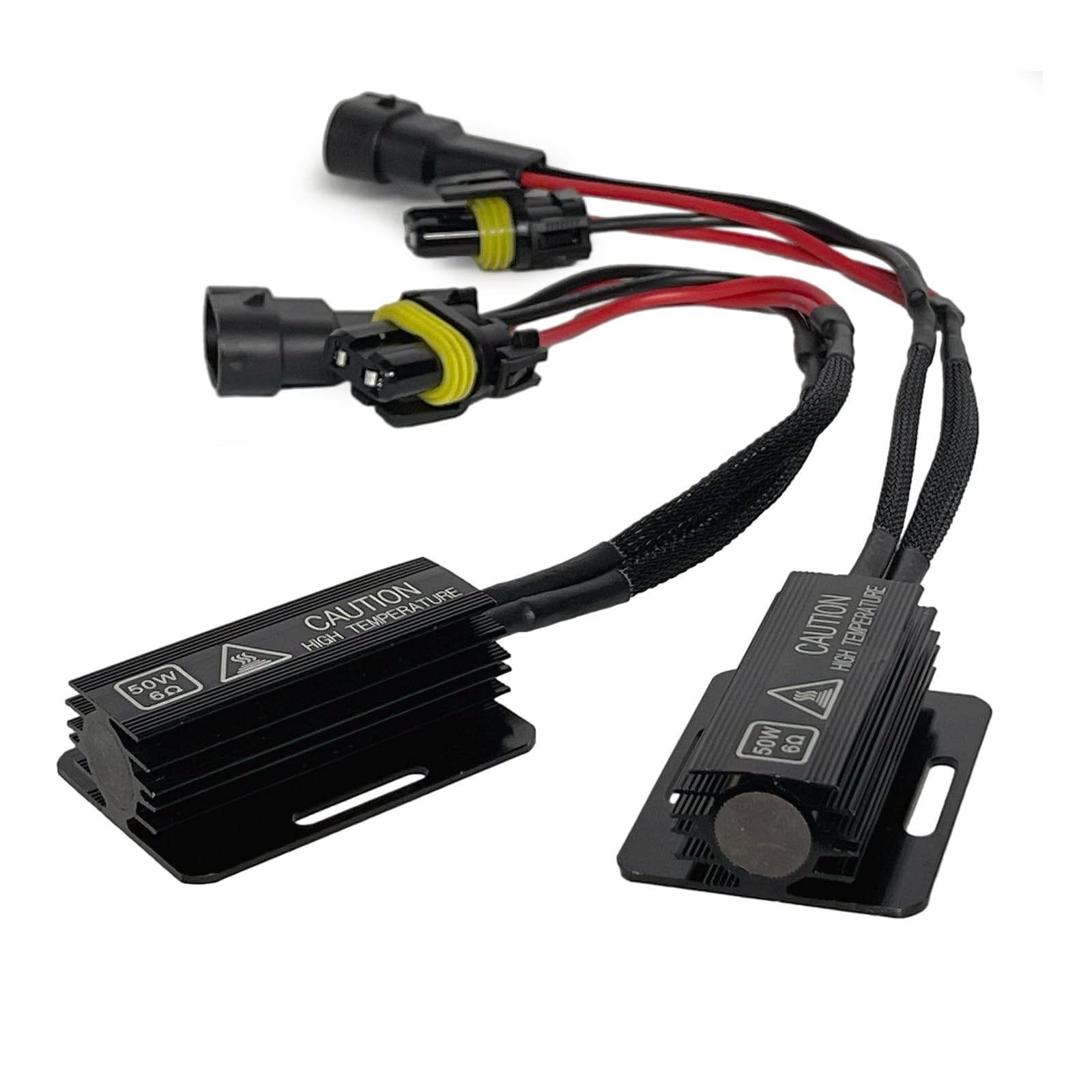 Photo 1 of 9005 9006 9145 LED Load Resistor Adapter 50W 6Ohm Upgraded Canbus Decoder Fix Headlights Fog Light DRL Error Code Anti-Flicker Wiring Relay Harness