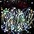 ILLUNITE LED Solar String Lights 33ft 150leds Bendable Copper Wire Lights Multi-Color Decorative Lighting for Christmas Wedding Party Home Decoration