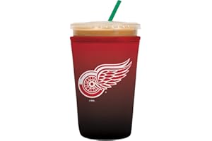 Sok It JavaSok NHL Iced Coffee & Cold Soda Insulated Neoprene Cup Sleeve (Detroit Red Wings, Medium: 22-28oz)