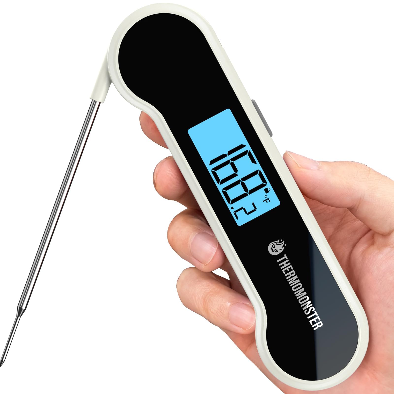 Photo 1 of 0.5 Sec Instant Read Meat Thermometer Digital with ±0.5? Precision, Food Thermometer for Cooking Kitchen Gadgets, Oven Grill Candy BBQ Essentials Accessories, Gifts for Him Dad Men Birthday, White