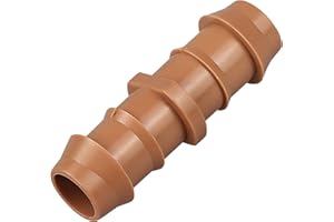 JOYPRO Drip Irrigation Fittings Barbed Couplings, 28 Pieces Drip Irrigation Coupler Connectors for 1/2 Inch Tubing, Drip Irrigation Tubing 0.600" ID 17mm Coupling Parts for Patio Lawn Garden Systems