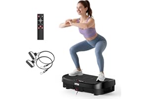HTM Vibration Plate Exercise Machine - 330lbs Weight Capacity, 120 Speed Levels, Full Body Workout Shake Board for Home Fitness, Toning and Wellness, LED Display, Low Noise Motor