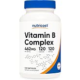 Nutricost High Potency Vitamin B Complex 462mg, 120 Capsules | Energy Complex with Vitamin C