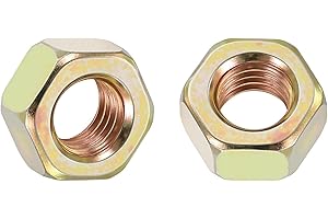Kozelo 10pcs Hex Nuts - [7/16"-14] Carbon Steel Grade 8 Hardware Nuts for Mechanical Repair & Assembly, Standard Inch Coarse 