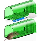 Motel Mouse Humane No Kill Mouse Traps Live Catch &amp; Release - 2 Pack | Kid &amp; Pet Friendly &bull; No Touch Release &bull; Reusable Design &bull; Easy to Use &bull; Humane
