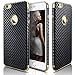 LOHASIC for iPhone 6s Plus case, Slim Luxury Leather Shockproof TPU Frame Grip Cases Cover Compatible with iPhone 6 Plus - Carbon Fiber
