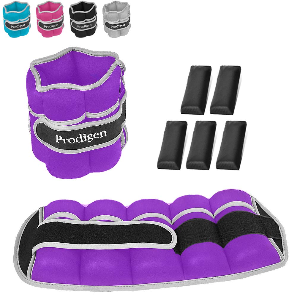 Prodigen 1 Pair 1 2 3.5 4 5 7 7.5 10 15 Lbs Adjustable Ankle Weights Set for Men Women Kids Ankle Wrist Weight for Walking, Jogging, Gymnastics