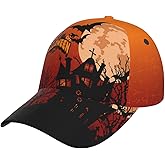 Horror Halloween Pumpkin Baseball Cap for Men Women Adjustable Trucker Hat for Running Sports Hiking Beach
