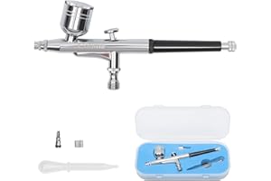 Colima Airbrush Gun Kit Perfect Starter Kit for Beginners Dual-Action Gravity Feed Airbrush with 0.3mm Tip for Art, Crafts, Tattoos & More