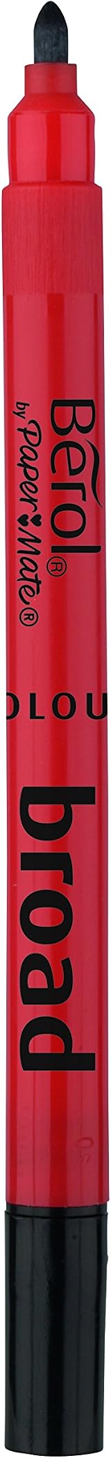 Berol Colour Broad Fibre Tipped Pen Black Pack of 12 view 2