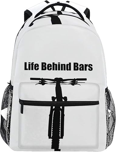 Amazon 通学 リュック バーの後ろのマウンテンバイクの生活柄 メンズ レディース おしゃれ リュックサック 高校生 アウトドア 旅行 軽量 人気 男女兼用 Diypik レディース