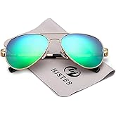 HJSTES Polarized Kids Aviator Sunglasses for Girls Boys Classic Juniors Glasses UV400 Protection Lens,52mm