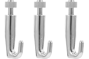 Homoyoyo 3pcs Adjustable Steel Wire Picture Rail Hooks Hanging Hardware Replacement Rope End Hooks for Wall