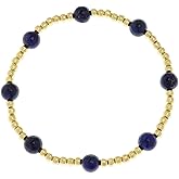 BXDA Gold Beaded Stack Bracelets for Women, Handmade Colorful Natural Beads Stackable Stretch Bracelet Everyday Fashion Jewelry Gift.