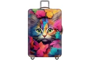 Nivofu 18-32 Inch Suitcase Cover, Elastic Dustproof Luggage Protective Cover, Waterproof Suitcase Protector for Wheeled Lugga