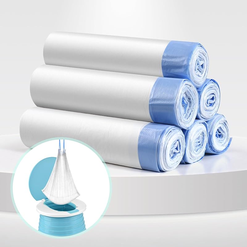 VISATOR Portable Travel Potty Chair Liners Bags 90 PCS 45x50cm Drawstring