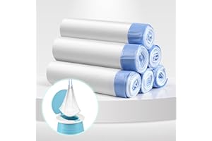 VISATOR Portable Travel Potty Chair Liners Bags Universal with Drawstring For Toddler Potty Training Toilet Seat Disposable Cleaning Bag For Kids Toddler Adults Pet Outdoors-90 PCS(18 * 20INCH) (White)