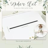 GUDELAK White Wedding Card Box with Lock PVC Gift Box 10.2 x 10.2 x 8.3 in view 4