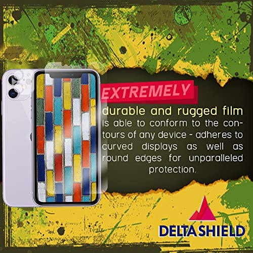 DeltaShield Screen Protector for Apple iPhone 11 (6.1 inch) (2-Pack) (Case Friendly Version + Camera Lens) BodyArmor Anti-Bubble Military-Grade Clear TPU Film