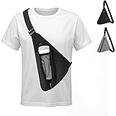 OSOCE Anti Theft Crossbody Bags Sling Bag for Women Men Waterproof Wander Bag for Sports and Travel (5.0Black, Small)