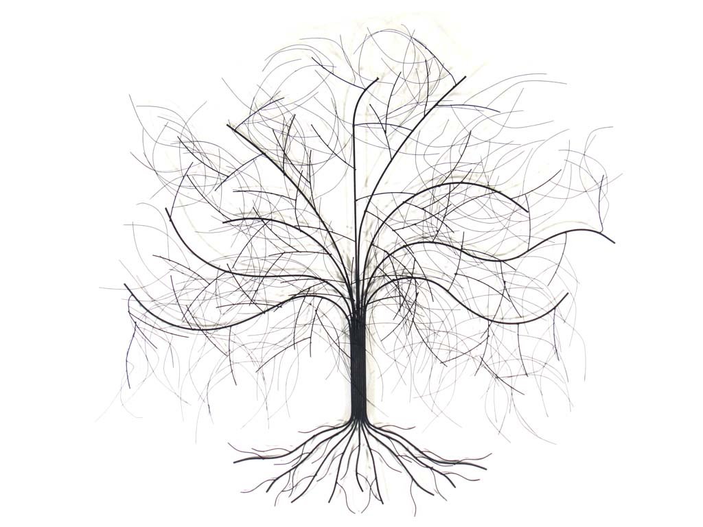 NEW - Contemporary Metal Wall Art Sculpture – Large Oak Tree