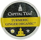 Capital Teas Turmeric Ginger Organic Tea, Keurig Cups, 12 Count
