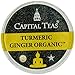 Capital Teas Turmeric Ginger Organic Tea, Keurig Cups, 12 Count