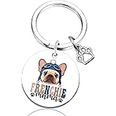 UVIBEW French Bulldog Gifts Frenchie Dog Accessories French Bulldog Decor Frenchie Mom Gifts Dog Keychain Mothers Day Gift