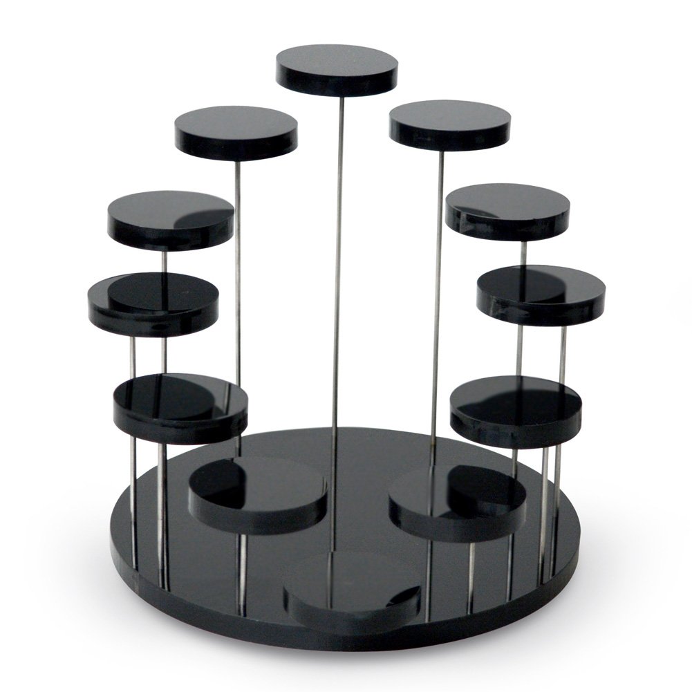 Clear Acrylic Risers Display Stand Jewelry Display Riser Makeup Display Rack Spice and Dessert Acrylic Rack Display Stand for Pop Figures, Rings, Earrings, Cupcake, Perfume, Nail Polish