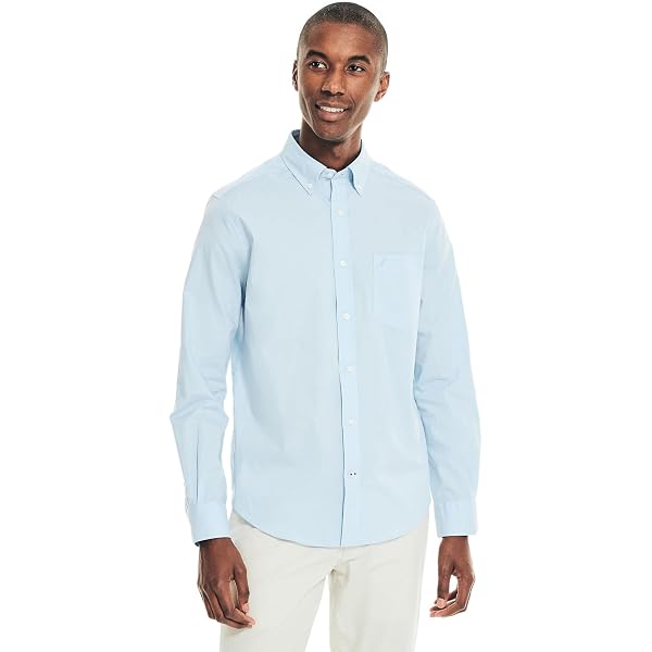 Amazon.com: Nautica Men's Classic Fit Oxford Long Sleeve Button Down Shirt,  AquaSplash, M : Clothing, Shoes & Jewelry