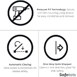 Safetots Pressure Fit Self Closing Stair Gate 68.5-75cm White view 4