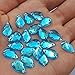 300Pcs 0.31x0.51″ Drop Shape Crystal Clear Acrylic Sew On Rhinestones Flatback Sewing Stones For Clothes Wedding Dress Crafts Garments Accessories (Blue)