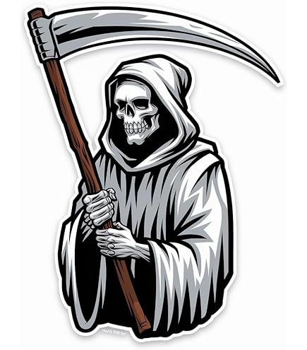 Amazon.com: Grim Reaper Death Skull Vinyl Decal Sticker- 4.25